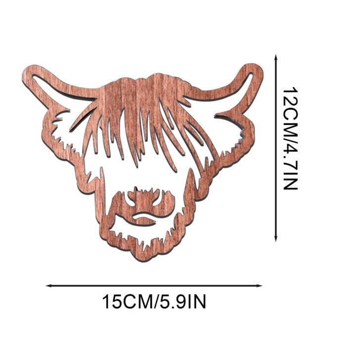 Highland Cow Hollow Wooden Coaster - Image 6