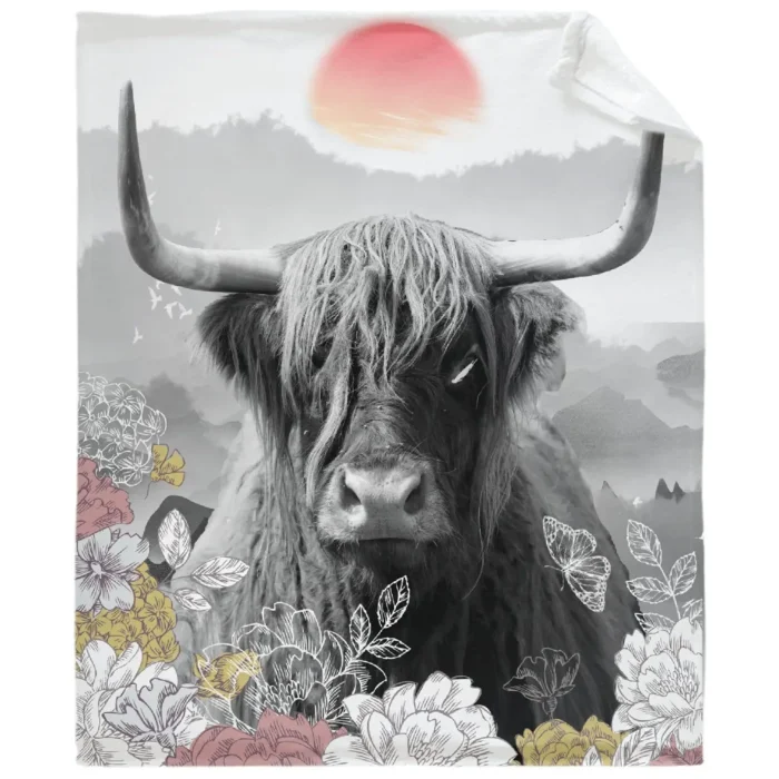 Highland Cow Blanket Throw - Image 7