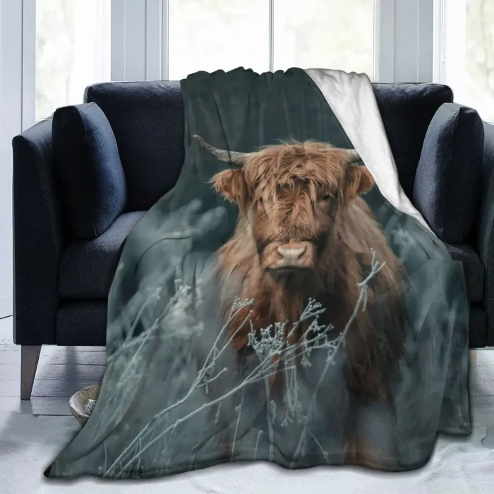 Highland Cow Blanket Throw - Image 9