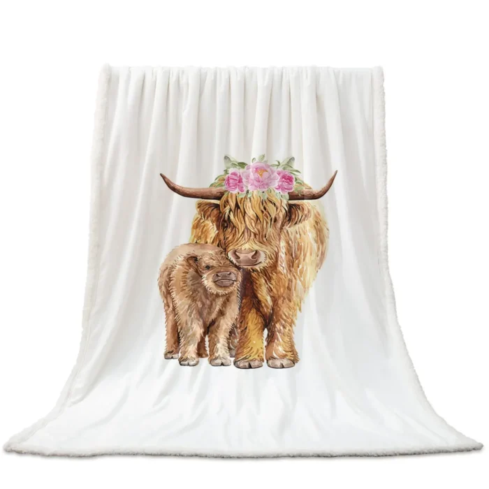 Highland Cow Blanket Throw - Image 5