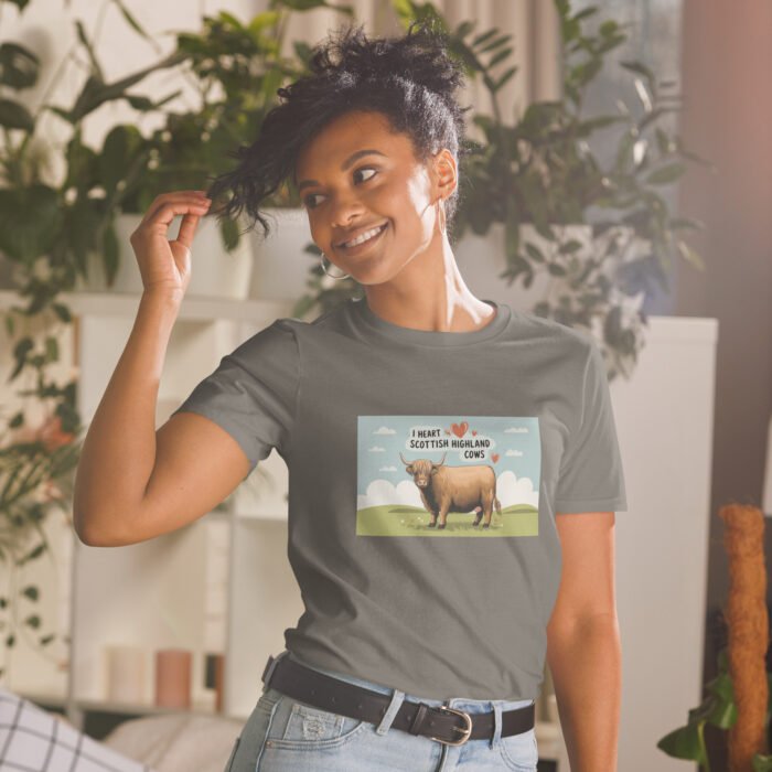 I heart Scottish Highland Cows Short-Sleeve Unisex T-Shirt - Image 21