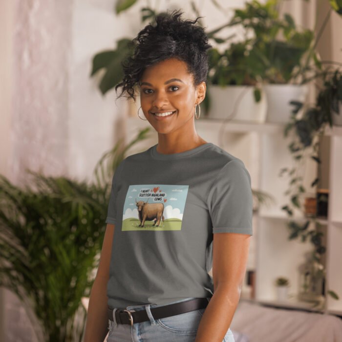 I heart Scottish Highland Cows Short-Sleeve Unisex T-Shirt - Image 22