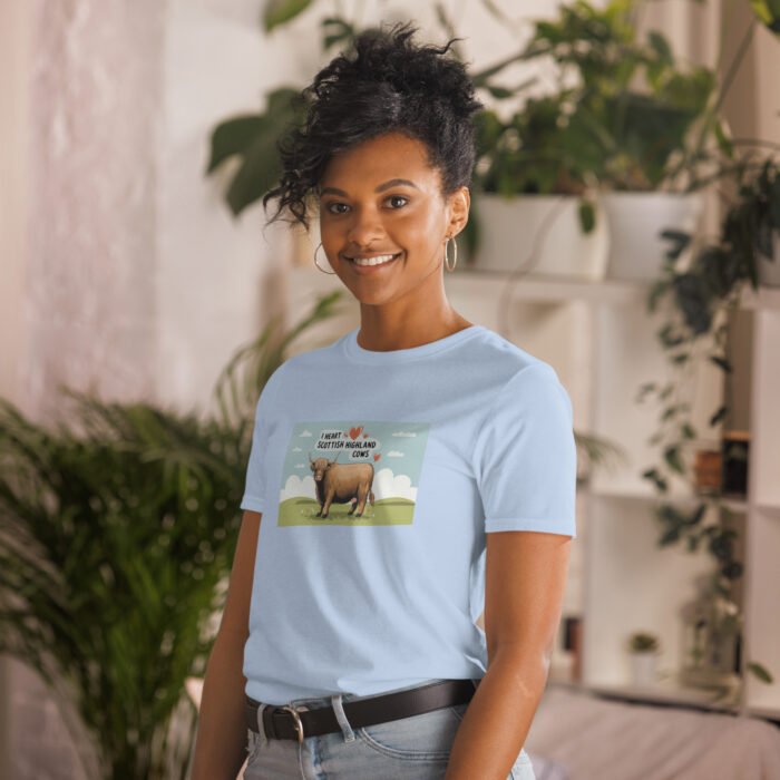 I heart Scottish Highland Cows Short-Sleeve Unisex T-Shirt - Image 26