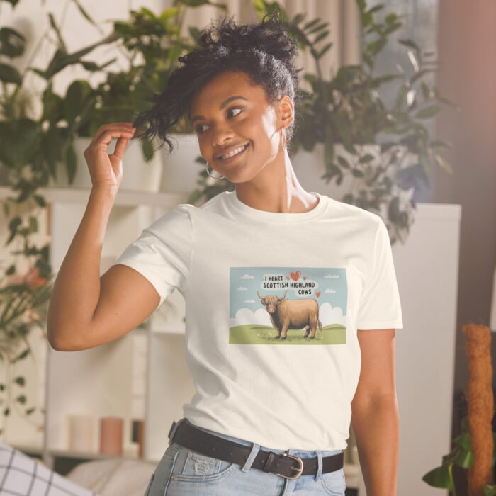 I heart Scottish Highland Cows Short-Sleeve Unisex T-Shirt - Image 29