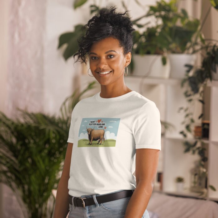 I heart Scottish Highland Cows Short-Sleeve Unisex T-Shirt - Image 30