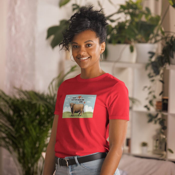 I heart Scottish Highland Cows Short-Sleeve Unisex T-Shirt - Image 14