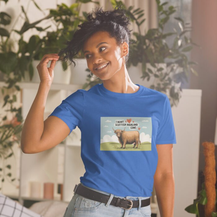 I heart Scottish Highland Cows Short-Sleeve Unisex T-Shirt - Image 15