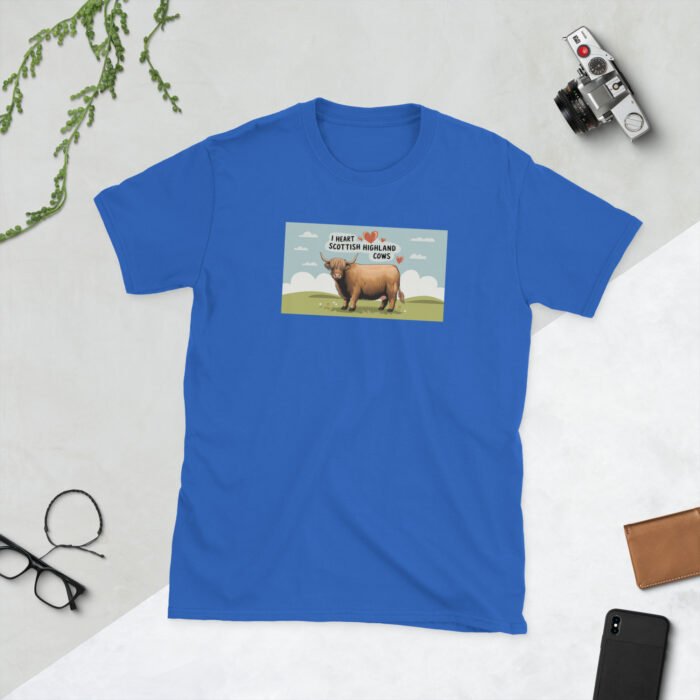I Heart Scottish Highland Cows Short-Sleeve Unisex T-Shirt - Image 16