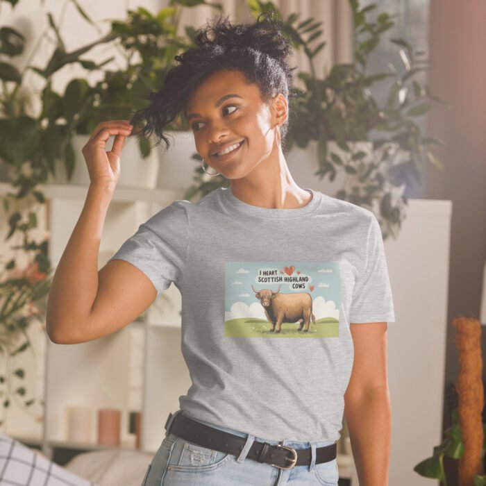 I heart Scottish Highland Cows Short-Sleeve Unisex T-Shirt - Image 27