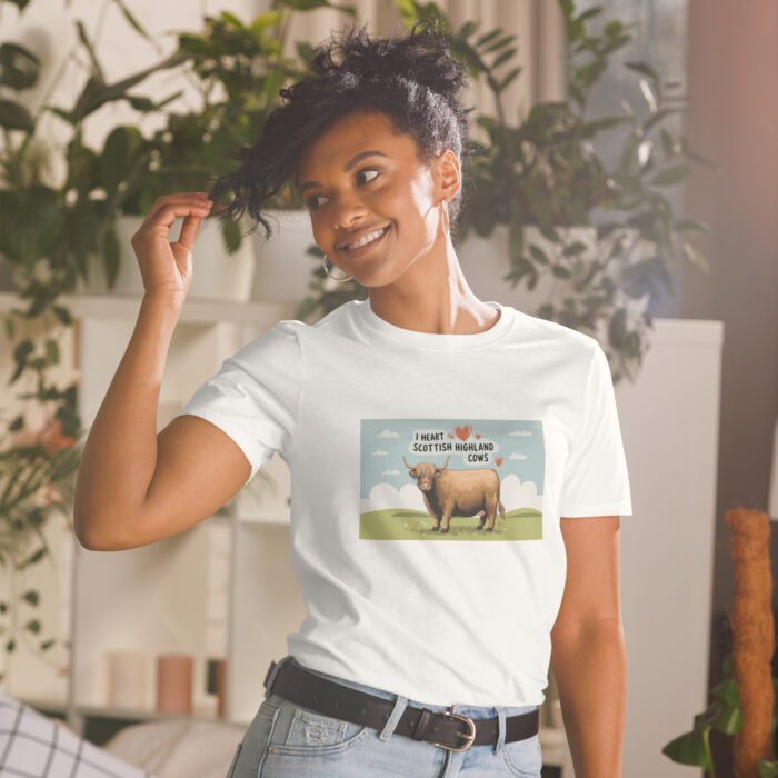 I heart Scottish Highland Cows Short-Sleeve Unisex T-Shirt - Image 31