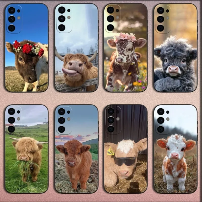 Highland Cow Phone Case For Samsung S25,S24,S21,S22,S23,S30,Ultra,S20,Plus,Fe,Lite,Note,10,9,5G 1