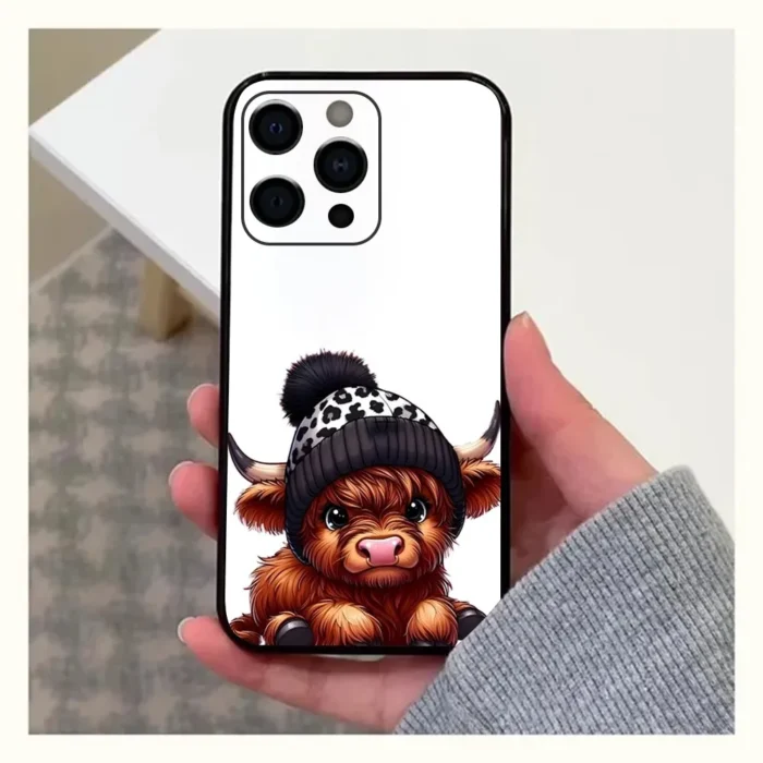 Highland Cow Phone Case For Apple iPhone 15,14,13,12,11,Pro,X,XS,Max,XR,Plus,Mini 4