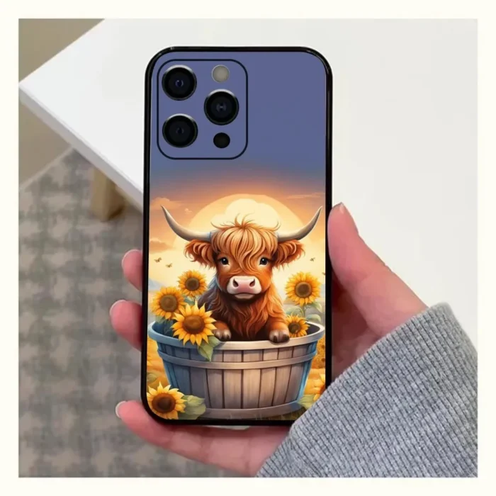 Highland Cow Phone Case For Apple iPhone 15,14,13,12,11,Pro,X,XS,Max,XR,Plus,Mini 6
