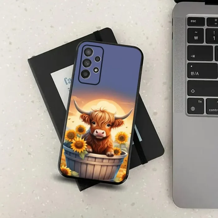 Highland Cow Phone Case For Samsung S24,S21,S22,S23,S30,Ultra,S20,Plus,Fe,Lite,Note,10,9,5G 6