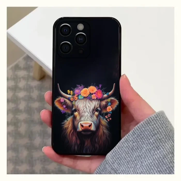 Highland Cow Phone Case For Apple iPhone 15,14,13,12,11,Pro,X,XS,Max,XR,Plus,Mini 3