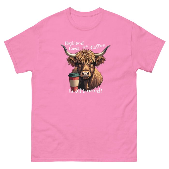 Highland cows and coffee is all I need. Men's classic tee - Image 10