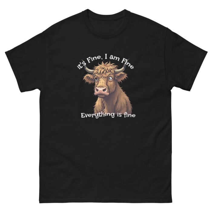 it's fine, I'm fine, everything is fine.  Men's classic tee - Image 2