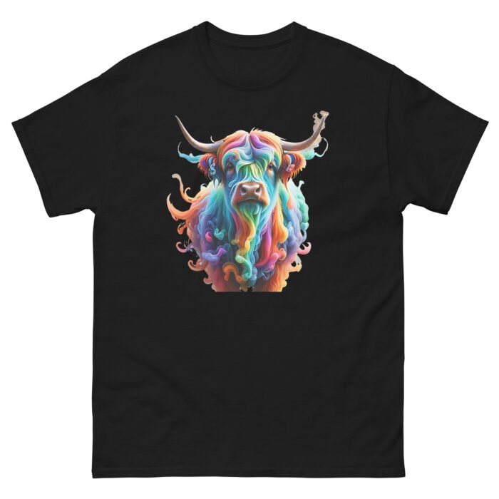 Color smoke Highland cow, Unisex classic tee - Image 3