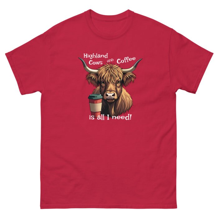 Highland cows and coffee is all I need. Men's classic tee - Image 7
