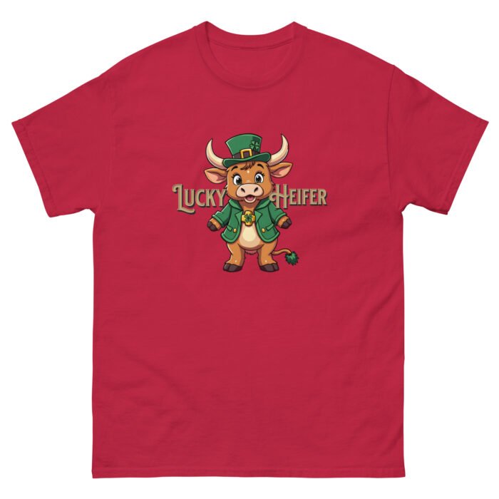 Lucky Heifer Highland Cow St. Patrick's Day. Unisex classic tee - Image 12