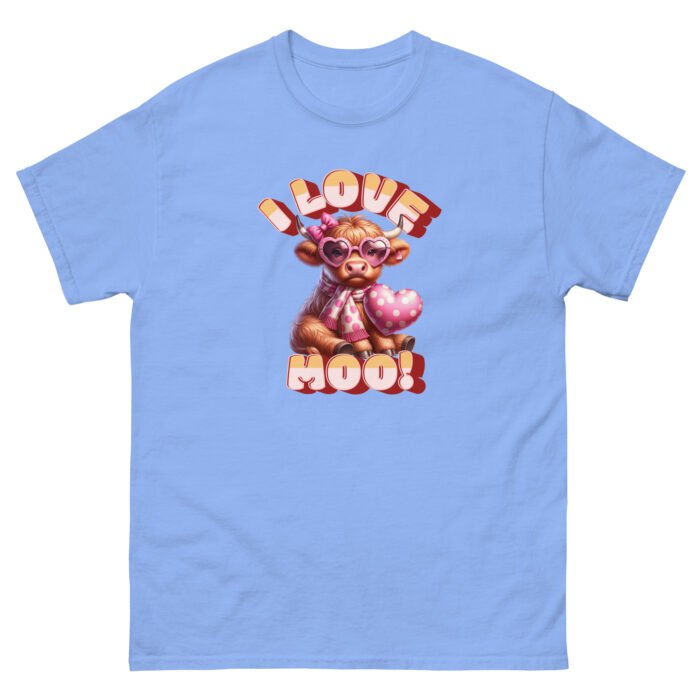 I Love Moo! Highland Cow Valentine's day love classing Tee - Image 11