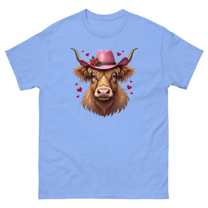 Scottish Highland cow with hearts and hat. woman's classic tee - Image 11