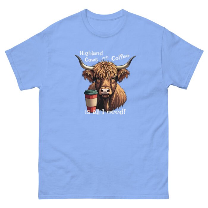 Highland cows and coffee is all I need. Men's classic tee - Image 11