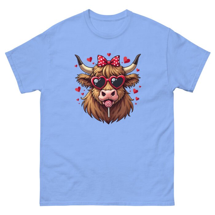 Cute Highland Cow hearts Valentine's Day Woman's classic tee - Image 11