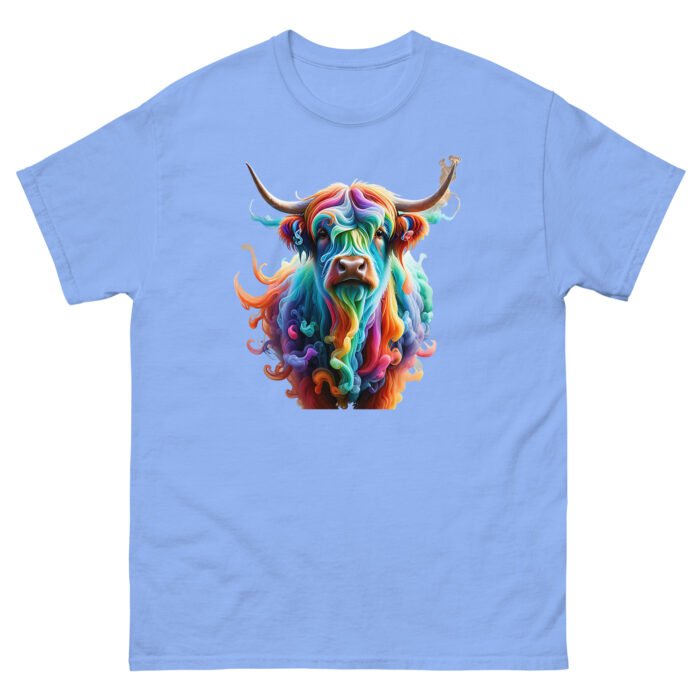 Color smoke Highland cow, Unisex classic tee - Image 12