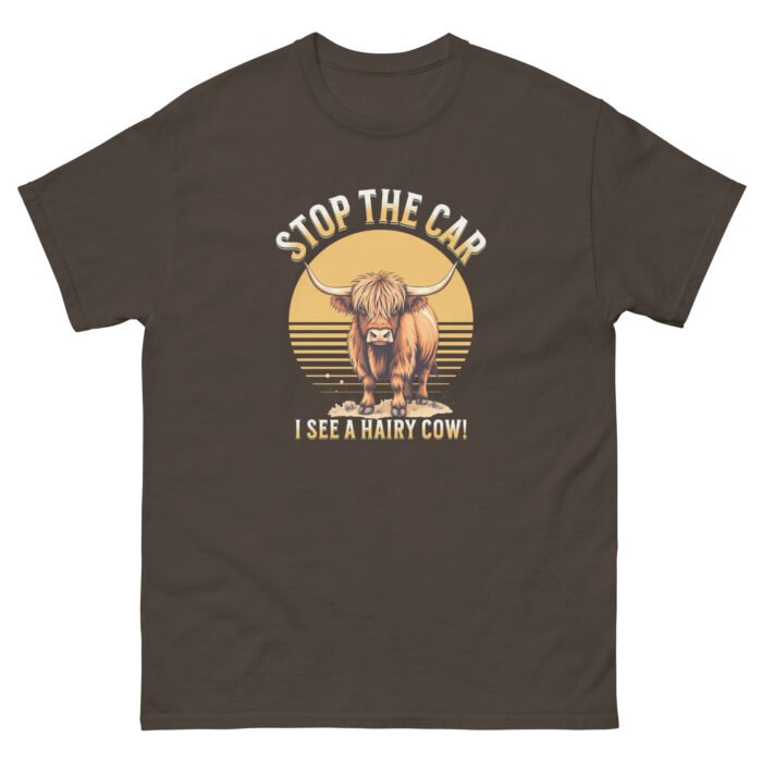 Stop the car I see a hairy cow! woman's classic tee - Image 7