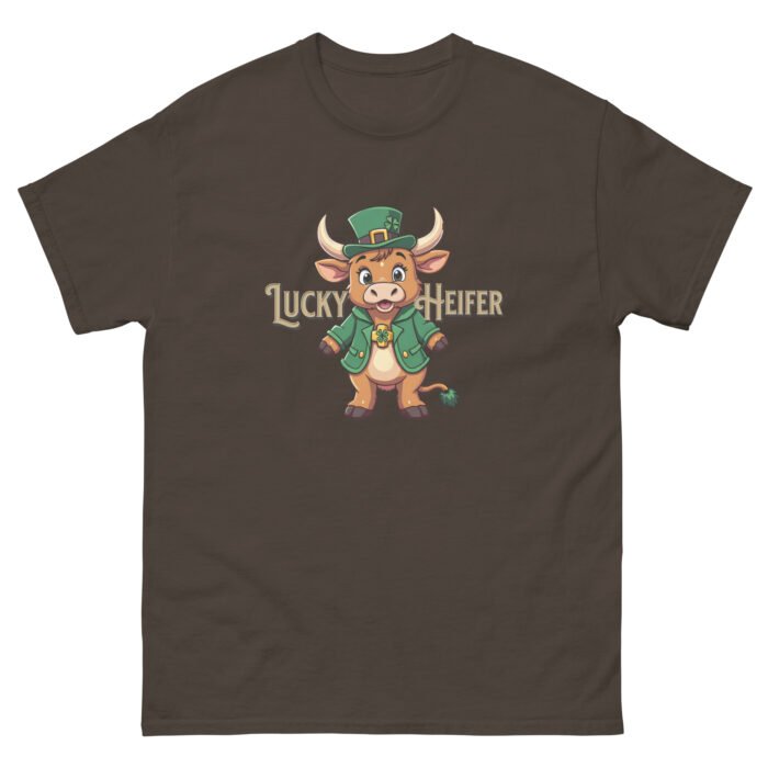 Lucky Heifer Highland Cow St. Patrick's Day. Unisex classic tee - Image 10