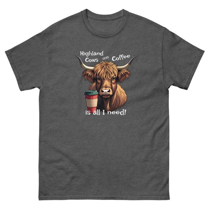 Highland cows and coffee is all I need. Men's classic tee - Image 8