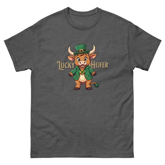 Lucky Heifer Highland Cow St. Patrick's Day. Unisex classic tee - Image 14