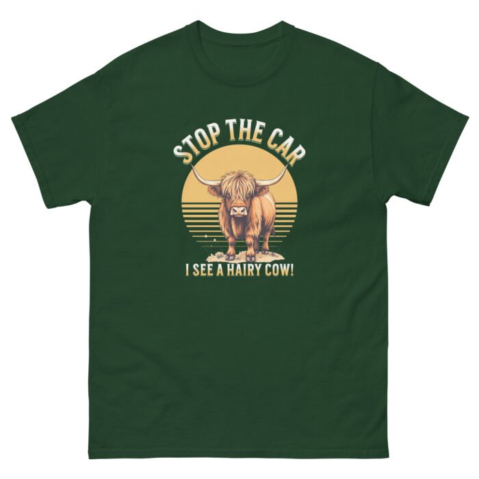 Stop the car I see a hairy cow! woman's classic tee - Image 6