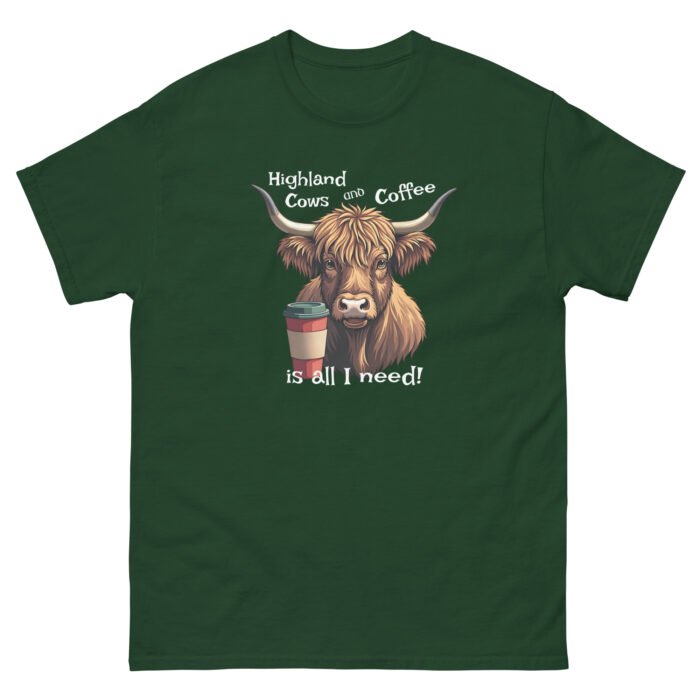 Highland cows and coffee is all I need. Men's classic tee - Image 5
