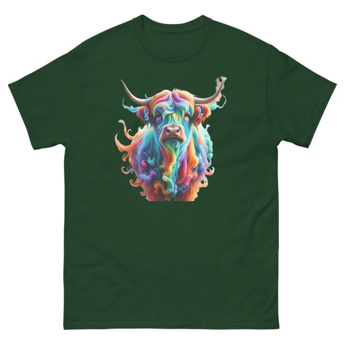 Color smoke Highland cow, Unisex classic tee - Image 6