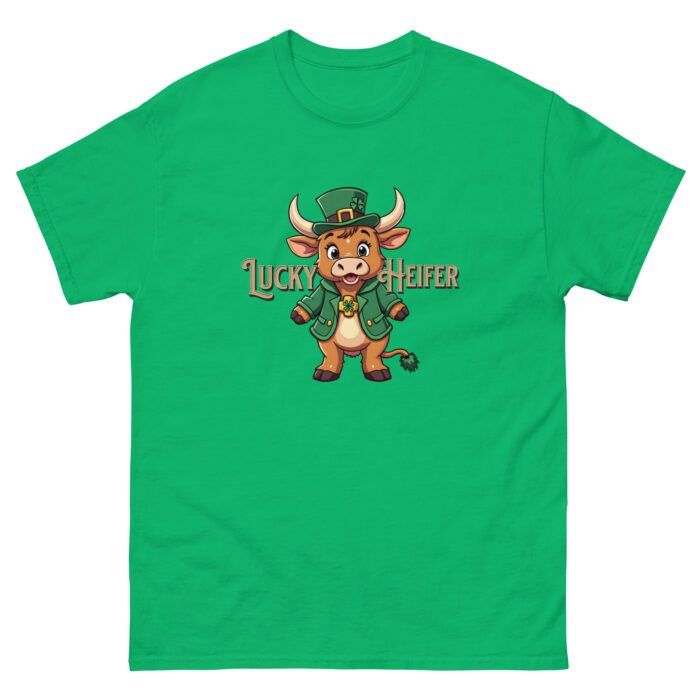 Lucky Heifer Highland Cow St. Patrick's Day. Unisex classic tee - Image 16