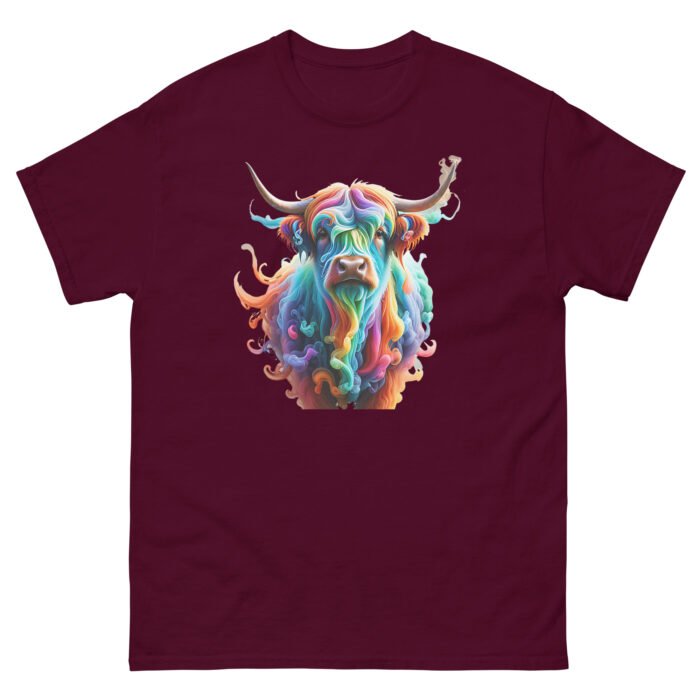 Color smoke Highland cow, Unisex classic tee - Image 2