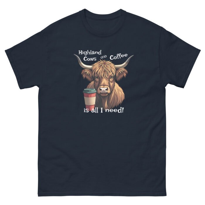 Highland cows and coffee is all I need. Men's classic tee - Image 3