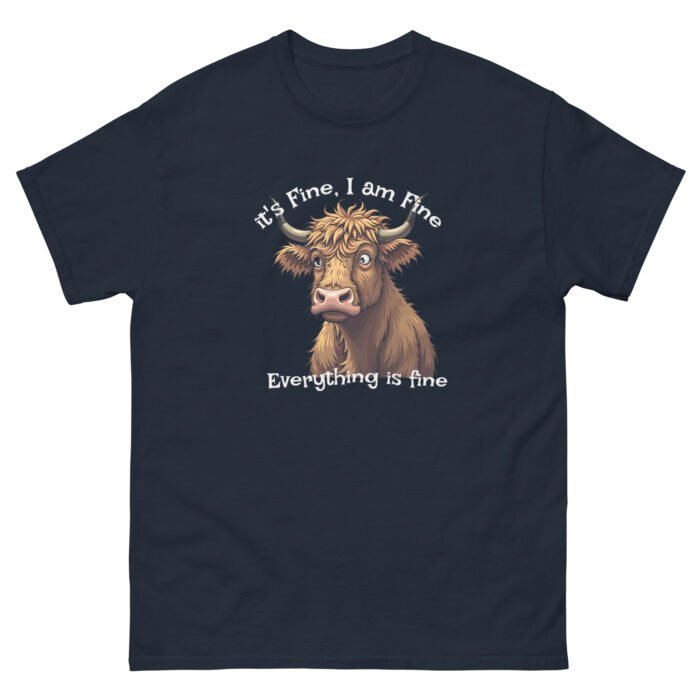 it's fine, I'm fine, everything is fine.  Men's classic tee - Image 3