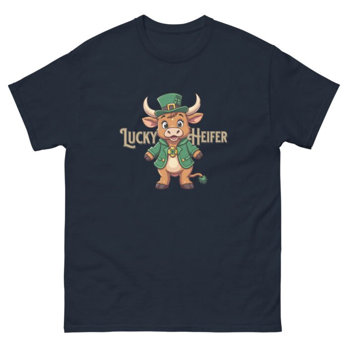 Lucky Heifer Highland Cow St. Patrick's Day. Unisex classic tee - Image 4