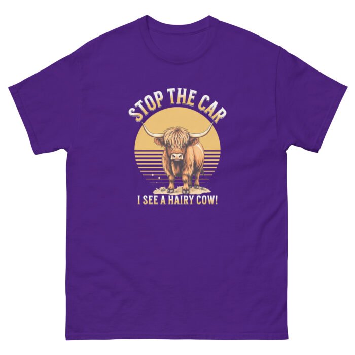 Stop the car I see a hairy cow! woman's classic tee - Image 5