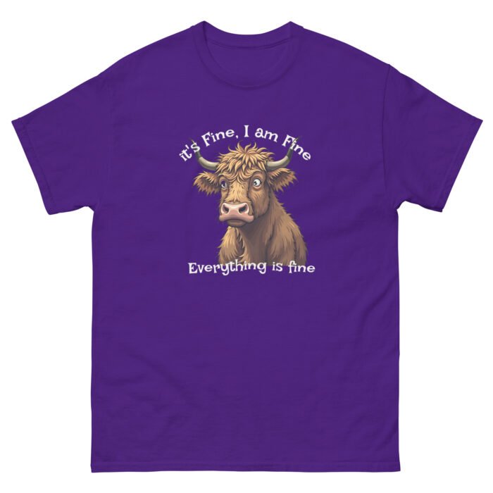 it's fine, I'm fine, everything is fine.  Men's classic tee - Image 4