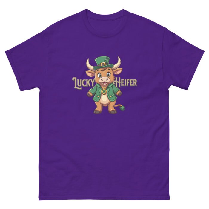 Lucky Heifer Highland Cow St. Patrick's Day. Unisex classic tee - Image 6