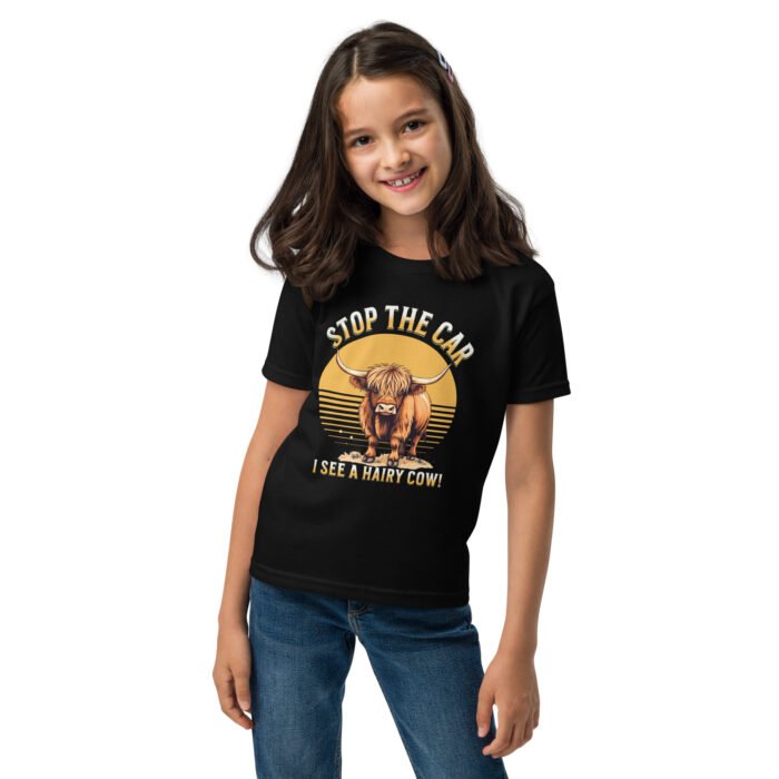 Stop the car I see a hairy cow.  Youth t-shirt - Image 2