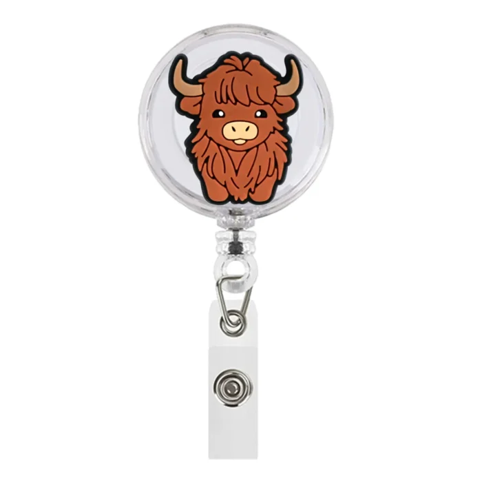 1Piece Highland Cow Badge Reel 31