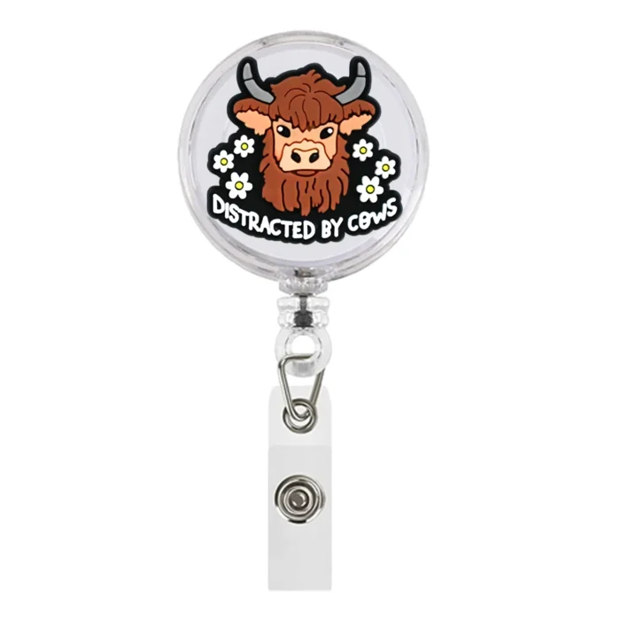 1Piece Highland Cow Badge Reel 29