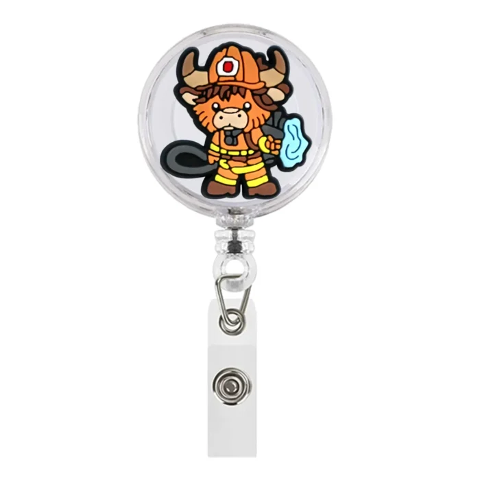 1Piece Highland Cow Badge Reel 23