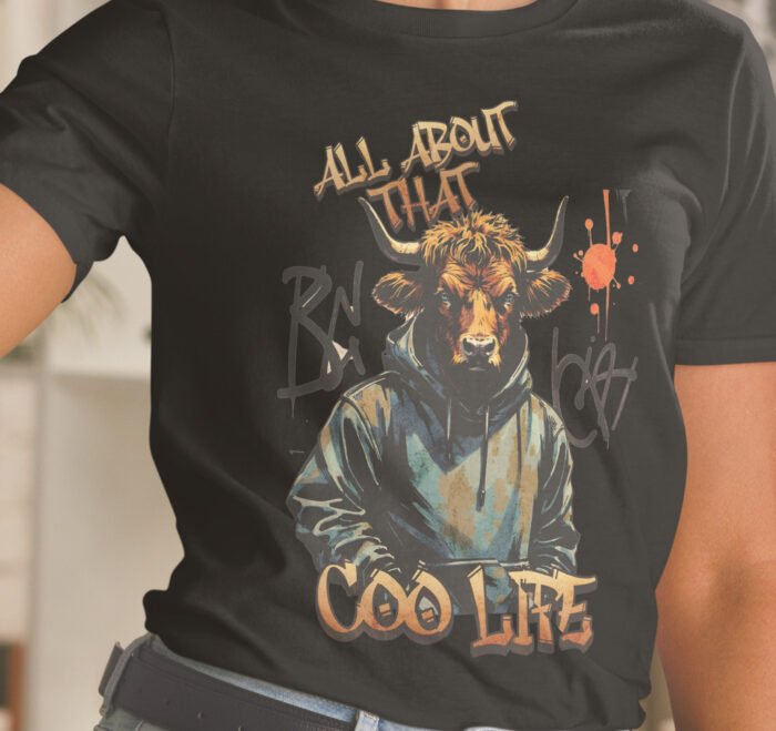 All about that Coo Life Highland Cow street wear Short-Sleeve Unisex T-Shirt
