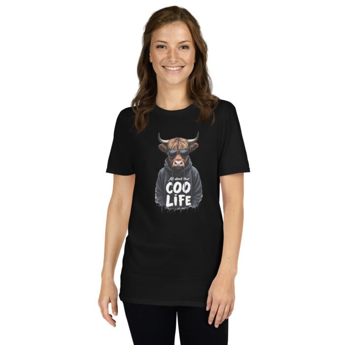 All about that Coo life, Highland Cow Short-Sleeve Unisex T-Shirt - Image 3